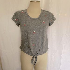 Madewell Tie Front Jersey Tee